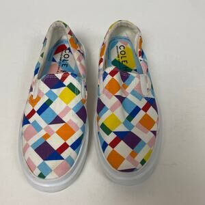Cole Haan Women's Grandpro Rally Multicolor Canvas Slip-on Sneaker Shoes Size 6B